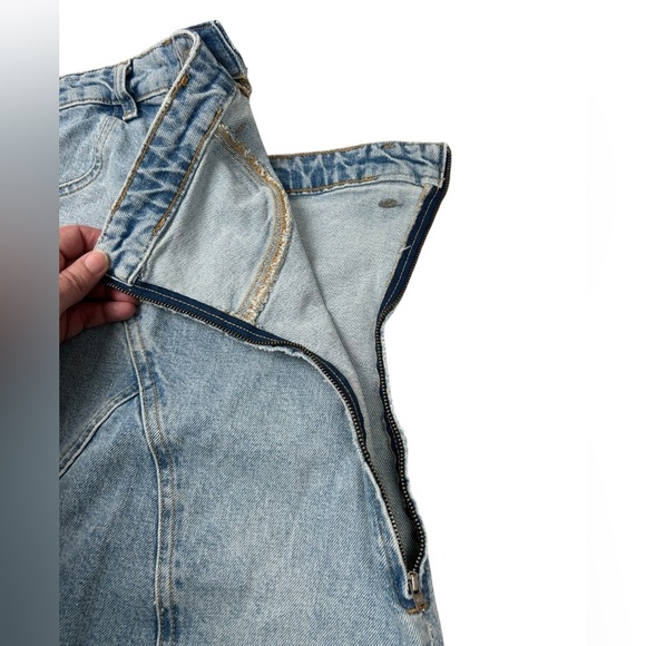 Zara strapless denim mini dress, XS, blue jean Cowgirl Festival Western Summer - Picture 8 of 8